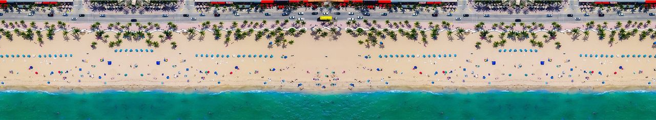 Banner image showing a  birds-eye view of a beach